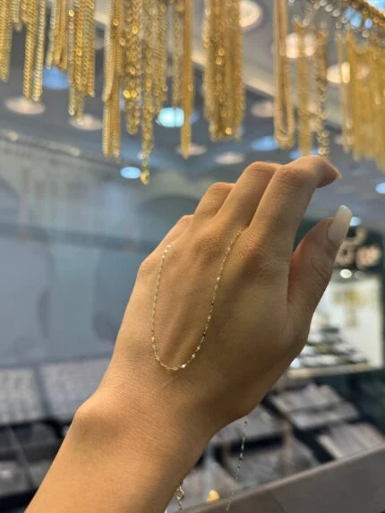 زنجیر طلا مدل استار از طلای ۱۸ عیار، طراحی ظریف و مینیمال از گالری کویری