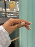 نیم‌ست طلا طرح شبدر زنانه، الهام‌گرفته از نماد خوش‌اقبالی