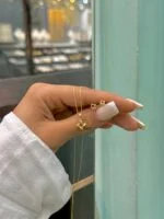 نیم‌ست طلا طرح پیچک با طراحی طبیعی